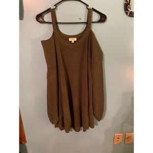 Boutique Cold Shoulder Sweater